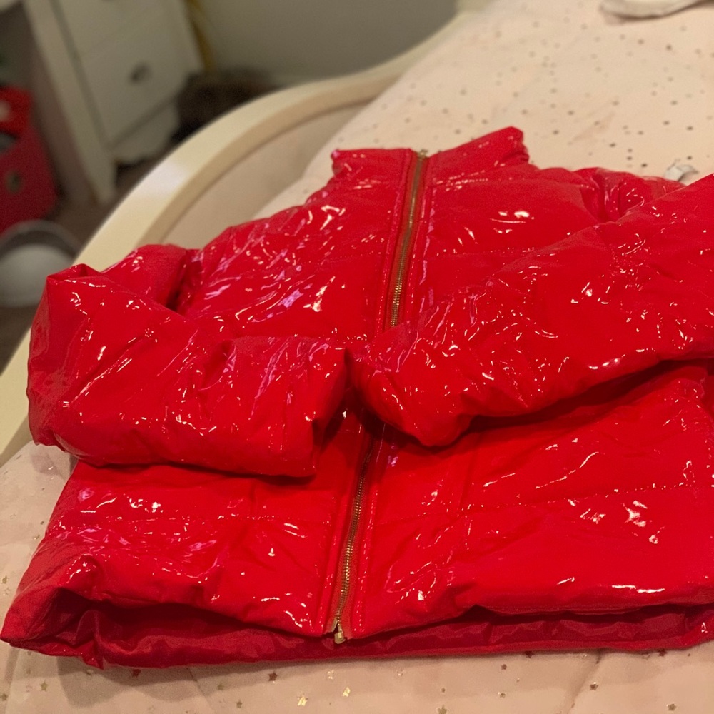 Red Shiny Puffer jacket